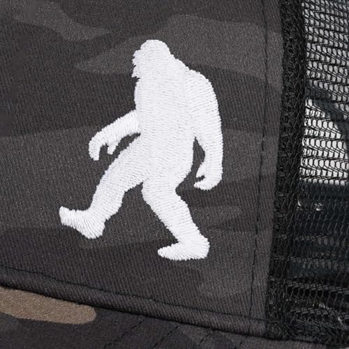 Image of Wild Bigfoot Trucker Hats for Men & Women - Great Men's Snapback Hats, Perfect for Bigfoot Gifts Sasquatch Gifts Camo