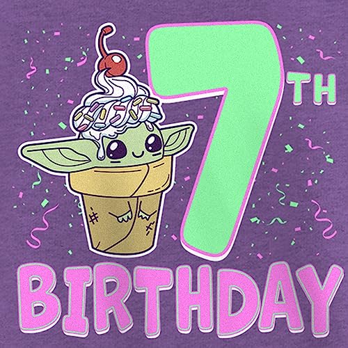 Girl's Star Wars: The Mandalorian 7th Birthday Grogu Ice Cream T-Shirt2