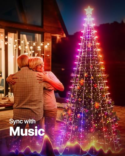 Lphianx 9Ft Lighted Christmas Tree, 265 RGB LEDs - image 8