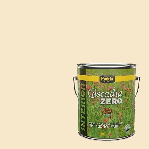 Vista 108 de Rodda Paint CASCADIA ZERO Interior Semi-Gloss Paint & Primer in One, Quart, Gold Tweed