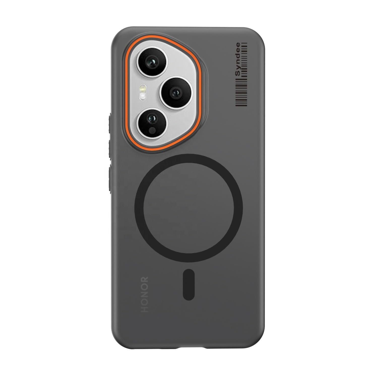 DL3 Mobilak Case Back Cover for Honor 400 Pro 5G, Sleek Frosted Translucent Back Only Compatible with Wireless Magnetic Accessories | Anti-Scratch Shockproof Phone Case (Black)
