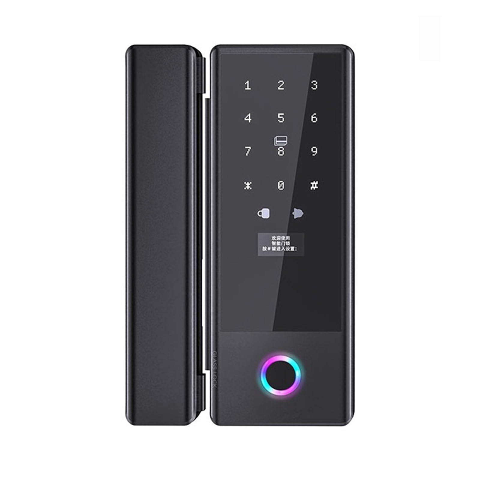 Serrure biométrique à empreinte digitale et design fin pour porte vitrée Aqiong