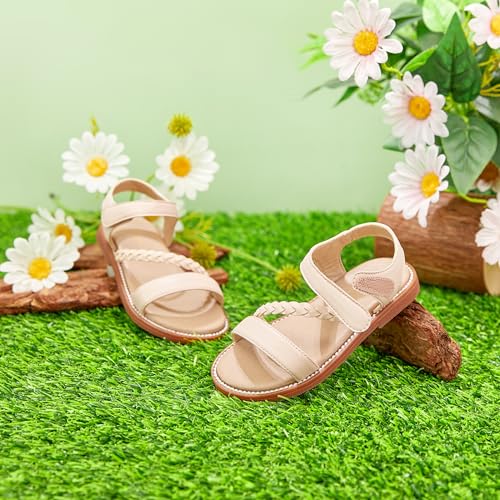 Image of PHIRAMIN Toddler Flower Girl Sandals - Girl Dress Shoes Toddler Little Kid Wedding Party