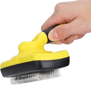 Pet Open Knot Comb, Scalable Automatic Hair Removing Grooming Supplies with Ergonomic Handle for Cats Dogs