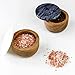 jalz jalz Large Wood Salt Box with Spoon Spice Salt Container Solid Natural Acacia Base White Marble Lid Elegant Design Decorative Box Bowl Big Capacity Salt Cellar Spice Cellar