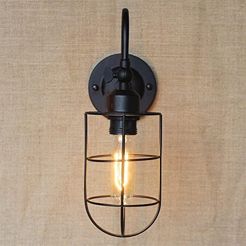Iluminación pasillo dormitorio aplique jaula ajustable retro 4