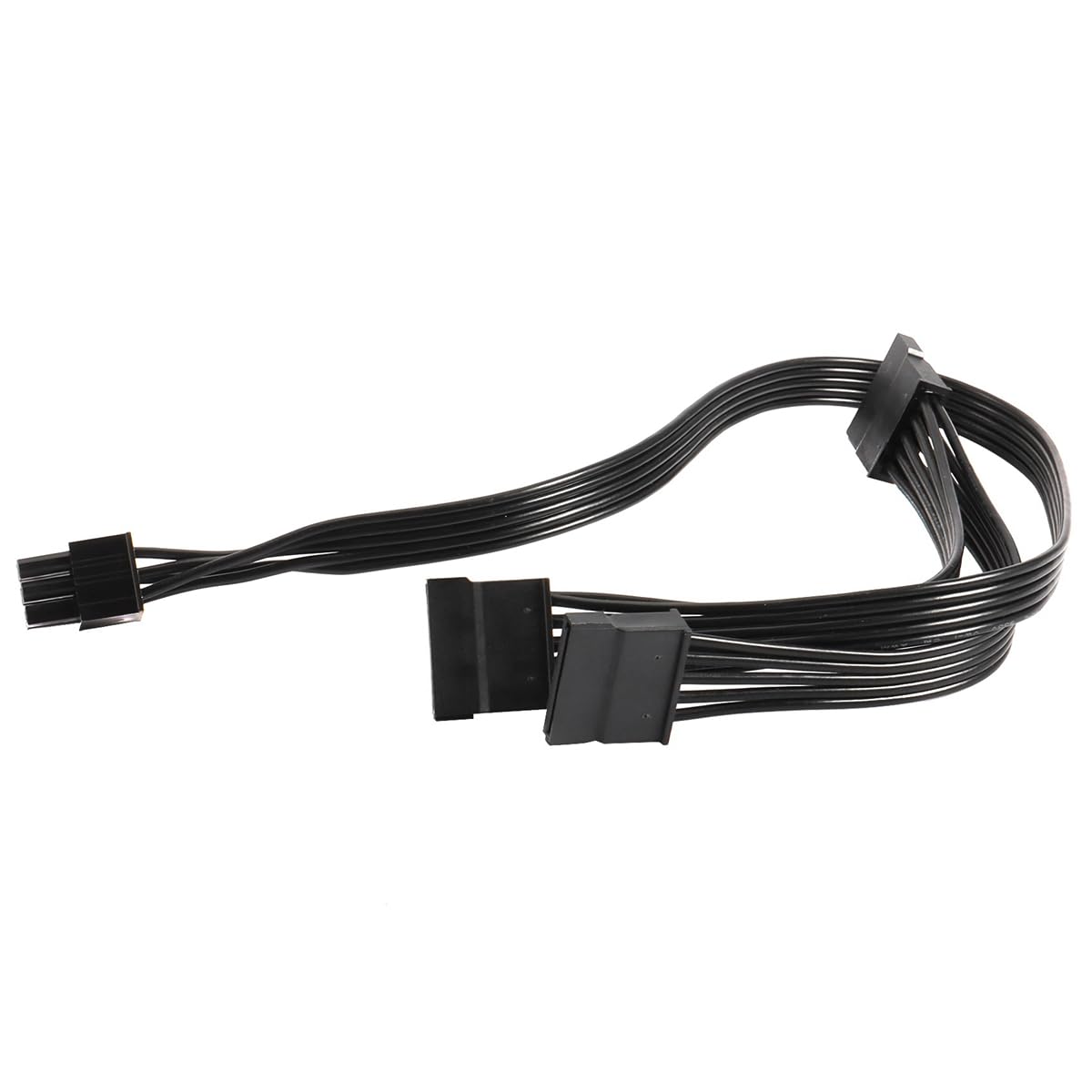 Cable adaptador de corriente de disco duro SATA hembra de 6 pines a 3 pines macho a 3 pines para fuente de alimentación modular Seasonic Antec de 20 pulgadas 2