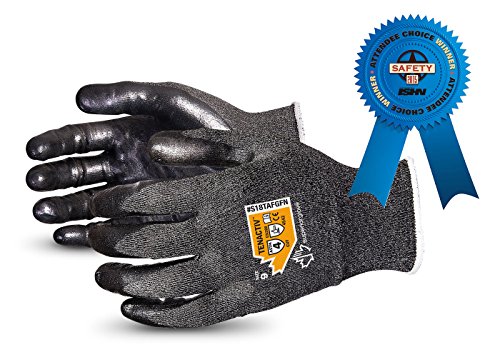 TenActiv Cut Resistant Gloves: 18-Gauge Composite Filament Fiber w/ Level-4 Cut-Resistance & Foam Nitrile Palms (Touchscreen-Compatible) (Item S18TAFGFN - Size 9)