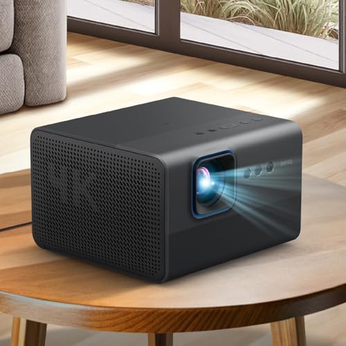 Image of BenQ GP520 4K 4LED Smart Projector,Brightness 2600 ANSI Lumens,Excellent Colors 98% REC709,Upto 200 inchScreen Size,Auto 2D keystone,24W Speakers,Certified Google TV,WiFi,HDMI 2.1,USB-C,USB-A,Black color