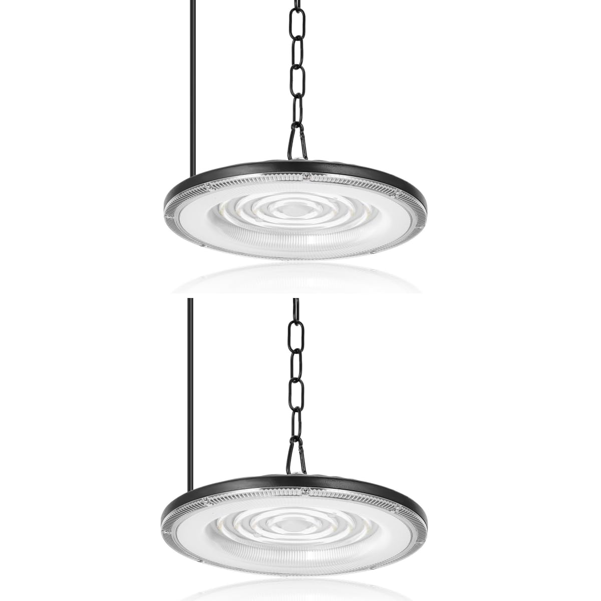 papasbox 2 Stück 200W LED Werkstatt Deckenleuchte Werkstattleuchte Kaltweiß Deckenstrahler | Werkstattlampe LED Hallenbeleuchtung Hallenstrahler Industrielampe
