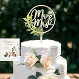 Boisdubois Classy Handcrafted Wooden Mr and Mrs Cake Topper, Rustic Wedding Cake Decoration, Eco-Friendly Topper for Engagement, Anniversary, or Bridal Shower