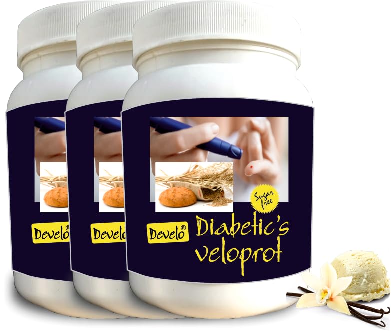 Image of Develo Diabetic Protein Powder Sugar Free Nutrition for diabetes Care (Pack of 3) Vanilla
