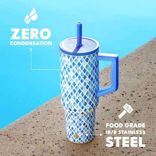 Image of Elemental Spill Proof 40oz Insulated Tumbler with Handle & Straw Travel Mug