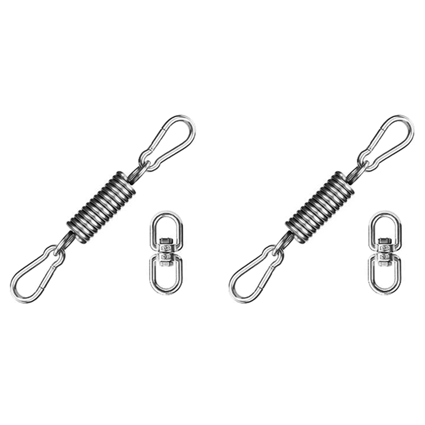 2X ChaîNe de Pivotante en Acier Inoxydable avec Mousquetons et Ressort, Capacité de 1000 LB pour Sac Lourd, BalançOire de Gymnastique, Hamac
