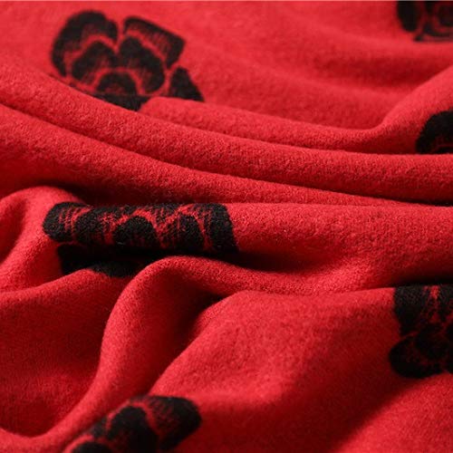 RWRAPS Lati Cashmere Sciarpe Donna Nuova Sciarpa Invernale Scialli Alti e Stole Nappe Floreali (Colore : A) (C)