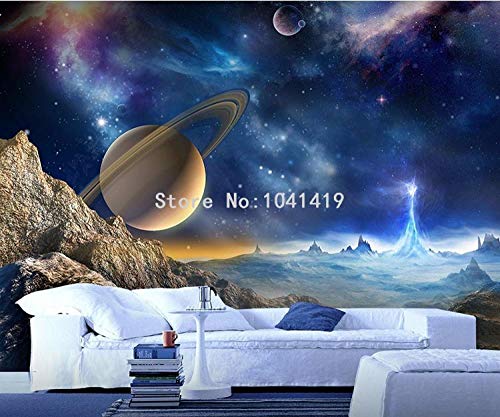 Papier peint chambre enfant espace univers 3D pour décoration murale - 2