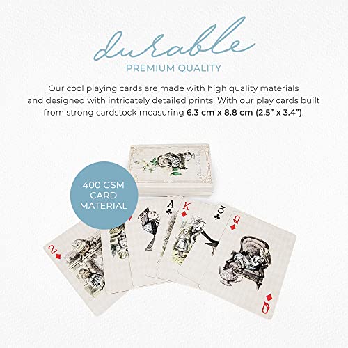 Alice In Wonderland Vintage Playing Cards Deck For Tea Party Games, Decorations And Crafts #TOP7
