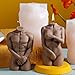 2 Pcs 3D Body Shape Silicone Mold,Naked Women Men Body Shape Candle Mould,Epoxy Resin Casting Soap Mold for DIY Cake Decoration Tool Aromatherapy Candles,Wax,Soaps,Polymer Clay