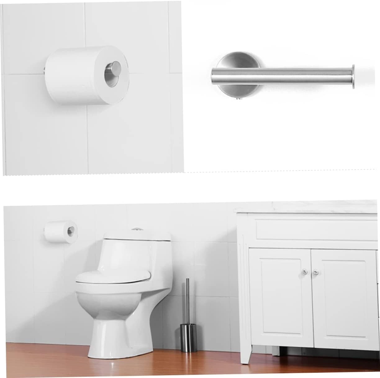 Sleek Stainless Steel Wall - Mounted Toilet Paper Holder, Essential Bathroom Accessory for RV, Camper & Home