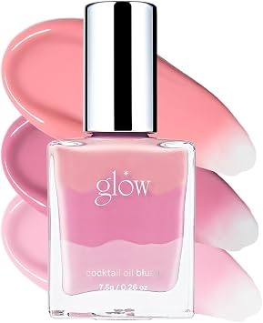 glow liquid blush #purpleflame, lightweight, dewy radiant finish, buildable, long-lasting colour, 3 layer oil blush, healthy glow for cheeks, 7.5g