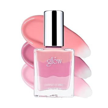 glow liquid blush #purpleflame, lightweight, dewy radiant finish, buildable, long-lasting colour, 3layer oil blush, healthy glow for cheeks, 2.7 oz