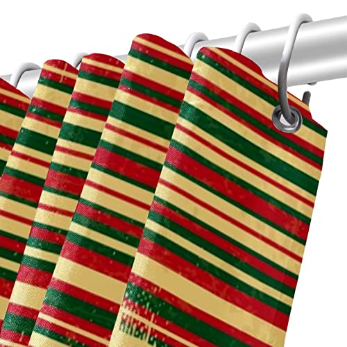 Rideau de douche de Noël grunge imperméable lavable avec 12 crochets