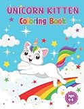 Unicorn Kitten Coloring Book: Ages 4-8