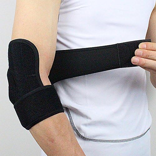 Cloud Hut Adjustable Elbow Support Brace Guard Band for Elbow Pain Relief, Sports, and Gym Accessories for Men and Women, Pack of One (Free Size, Black)