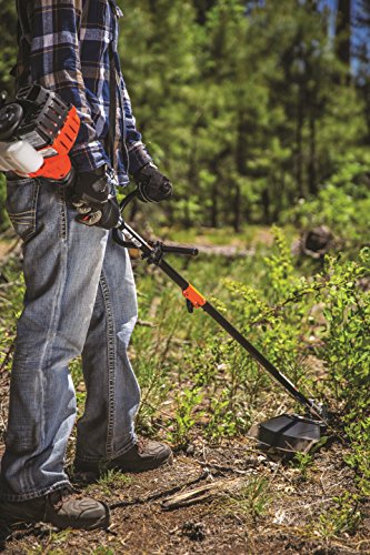 Remington RM2700 Ranchero 27cc 18-Inch Straight Shaft Gas Powered Brushcutter and String Trimmer-2-Cycle Lightweight Weed Wacker with Attachment Capabilities for Lawn Care, Orange