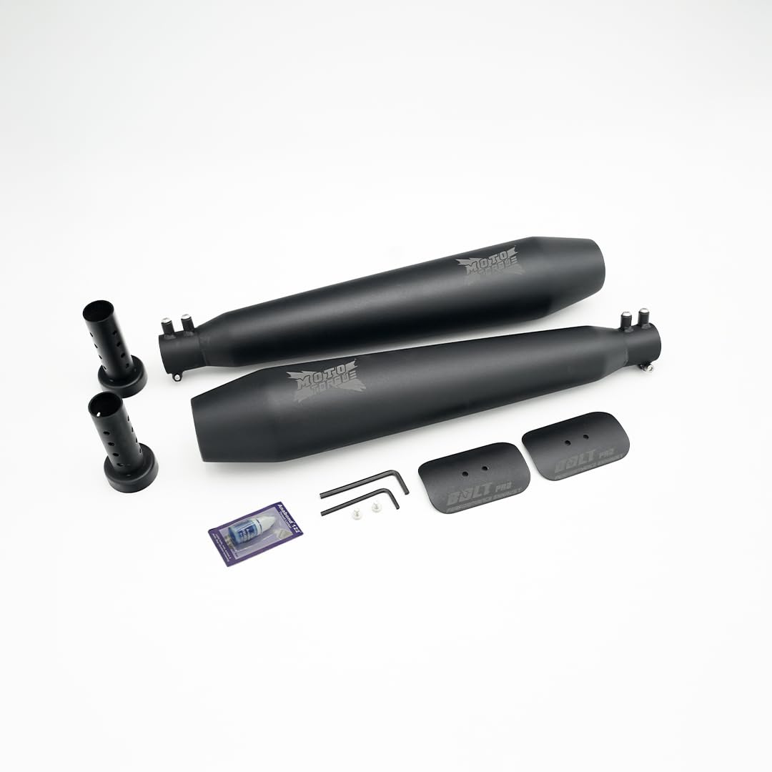 MOTO TORQUE BOLT PRO Performance Slip-on Twin Exhaust for RE Interceptor 650, Continental GT 650 (BLACK)-image-24