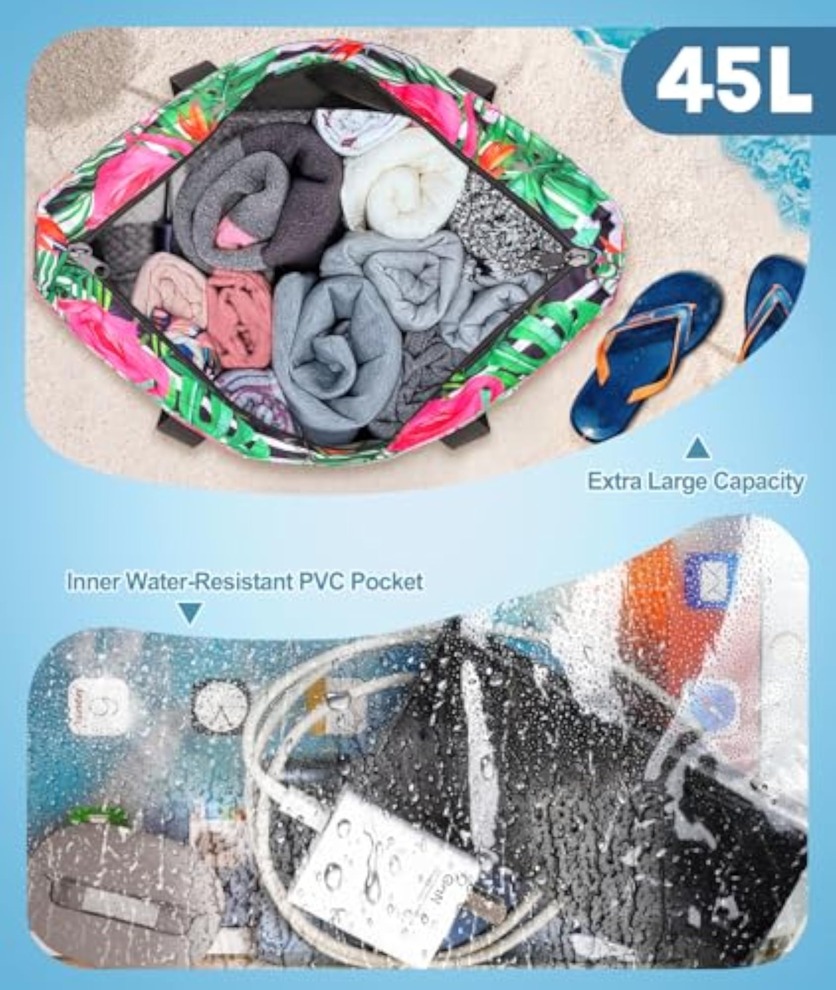 Extra Large Beach Bag for Weekend Getaways