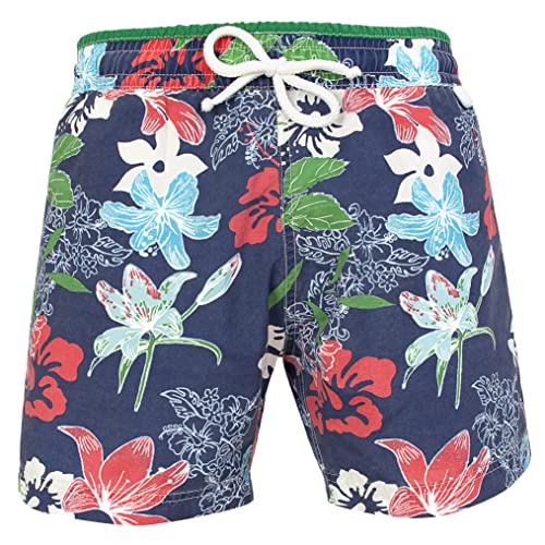 Maillot short de bain homme tropical hibiscus New Jim 9936 multicolore