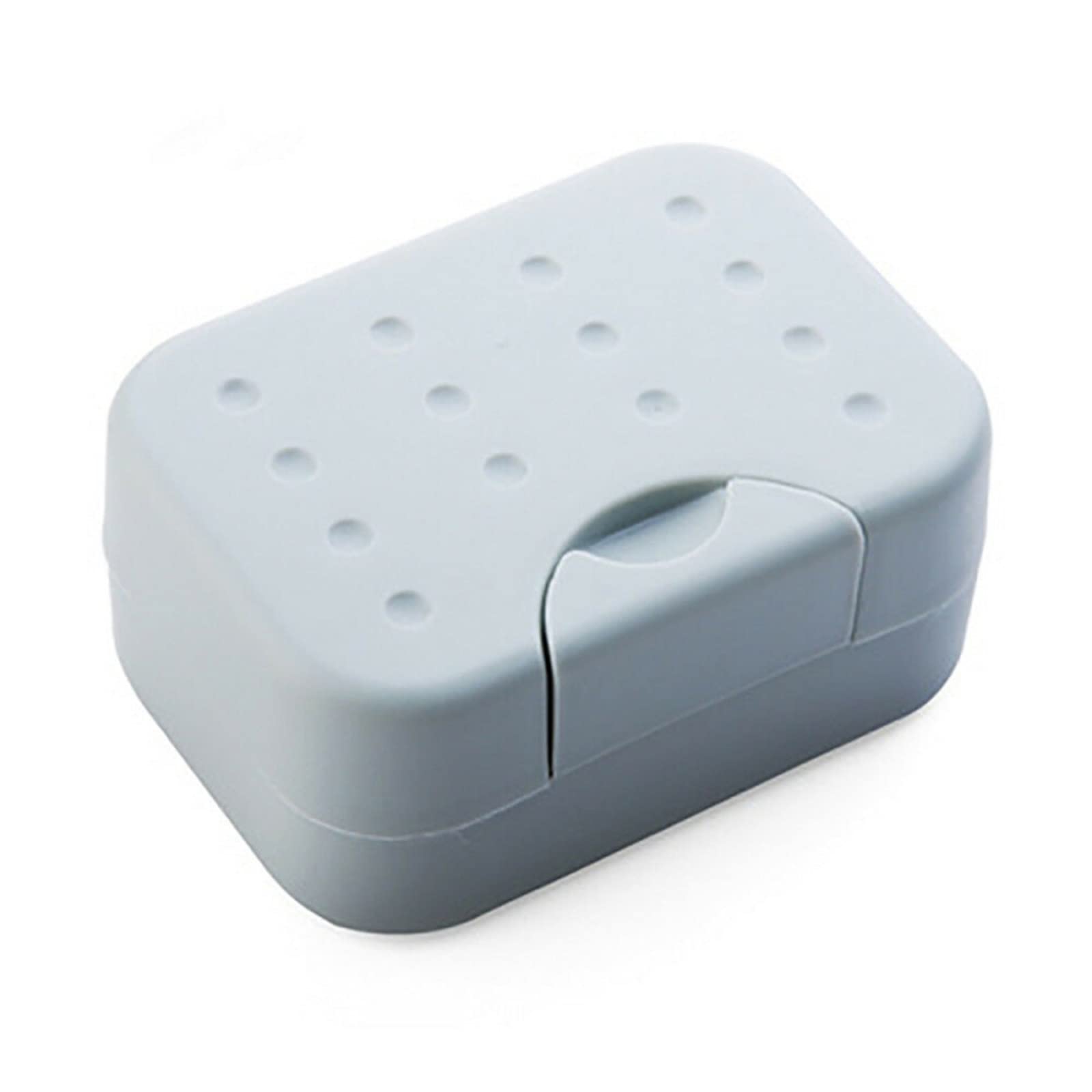 JINGYAN Soap Dishes Portable Soap Box Waterproof Leakproof Case Dish With Lid Container For Travel Kitchen Bathroom Accessories(Gray)