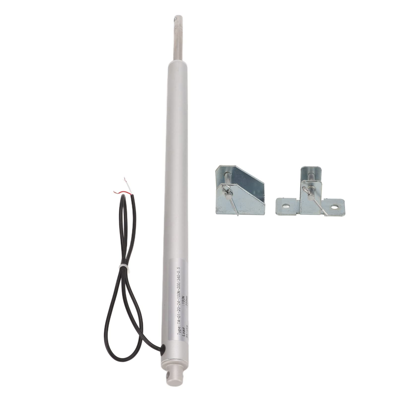 Attuatore lineare elettrico, corsa 200 mm, 100N in lega di alluminio con trasmissione di riduzione della velocità e interruttore di fine corsa, per tavolo (12V)