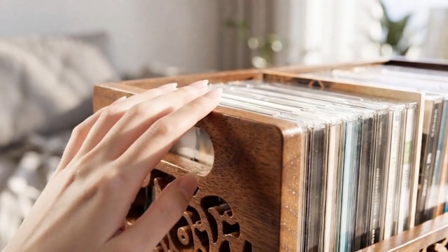 Amazon.com: CroBlissful 2 Set Wooden Cd Holder, Stackable Cd