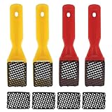 Omninmo 4pcs Shaver Blade Holder, Includes 8 Half-Round Shaving/Shaping Blades - Steel Rasp Block Plane, One Hand Surform Shaver Handle, Dent Repairs, Wood Fiberglass File Tool