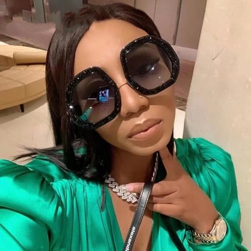 Large frame crystal sunglasseswomen cool ladies sunglasses4