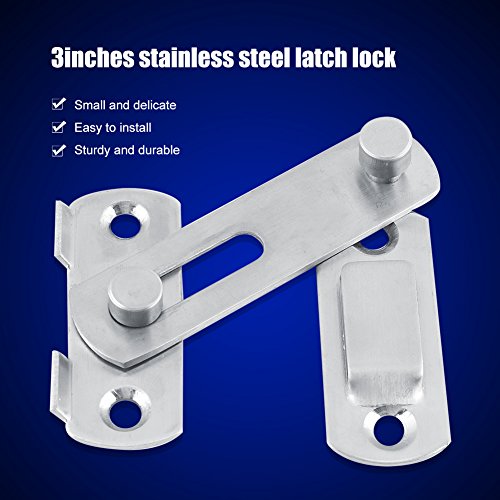 Image of Stainless Steel Padlock Hasp for Door Window Cabinet Bathroom Bolt Lock 70x50mm
