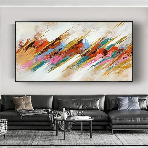 Affiche de porche et tableau contemporain 18x36 cm avec peinture murale moderne sur toile