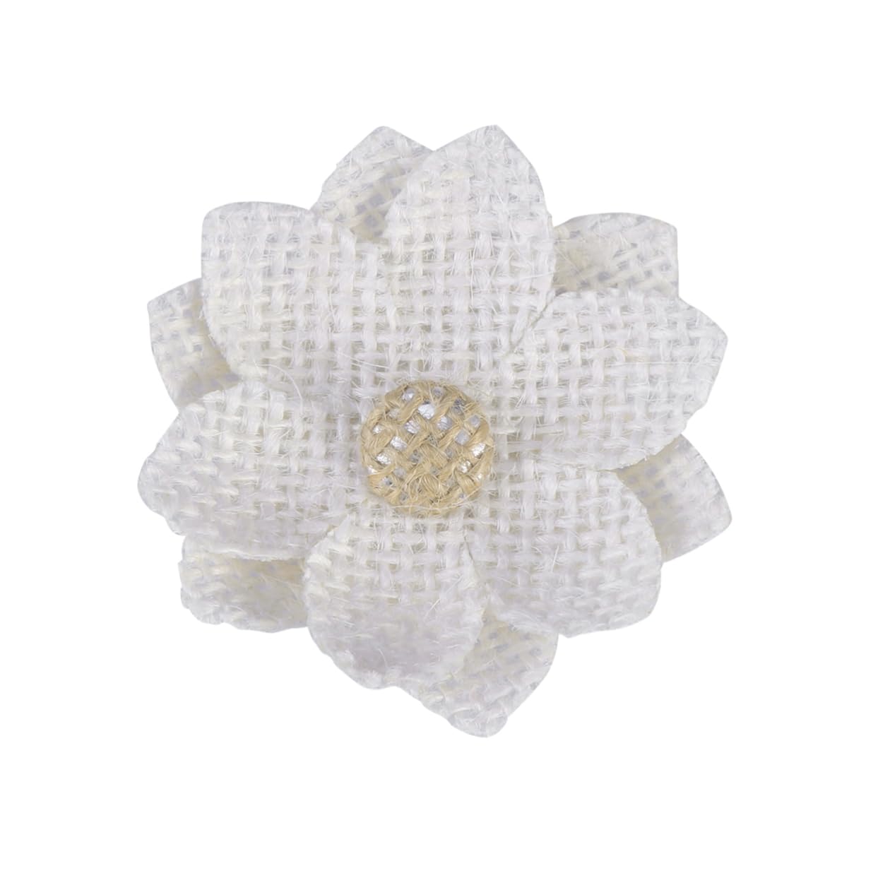Anneome 30stücke Teiliges Jute-burlap Blüten Rustikale Handgemachte Materialien Für Vintage Hochzeitsdekoration Und Blumenarrangements Weiß