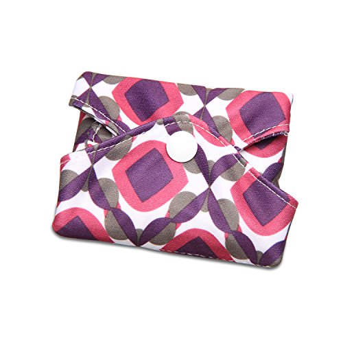 Image of Teamoy 6Pcs 10 Inches Sanitary pad, Reusable Washable Cloth Menstrual Pads /Panty Liners with Wet Bag, Super-Absorbent, Soft and Comfortable, Perfect for General Flow(Medium, Blocks)