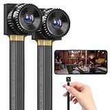 Somikon Unsichtbare Kamera: 2er-Set 2K-WLAN-Micro-Einbaukameras, Bewegungserkennung, Mikrofon, 4MP (Kameramodule, Knopf Kamera)