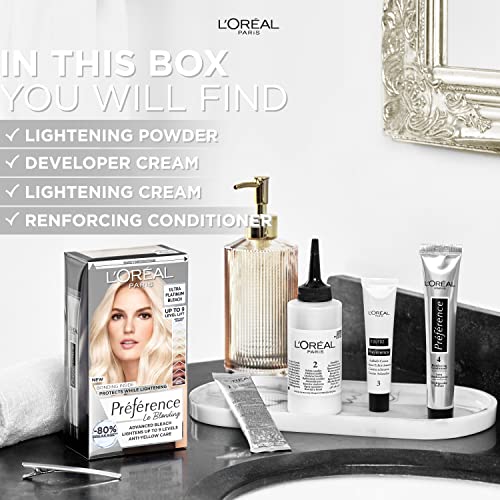 L'Oreal Paris Preference Hair Dye, Long Lasting, Luminous Permanent Hair Colour, up to 9 Levels of Lift, Extreme Platinum - Image 7