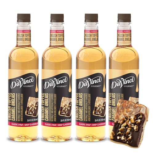 Image of DaVinci Gourmet Classic English Toffee Syrup, 25.4 Fluid Ounces (Pack of 4)