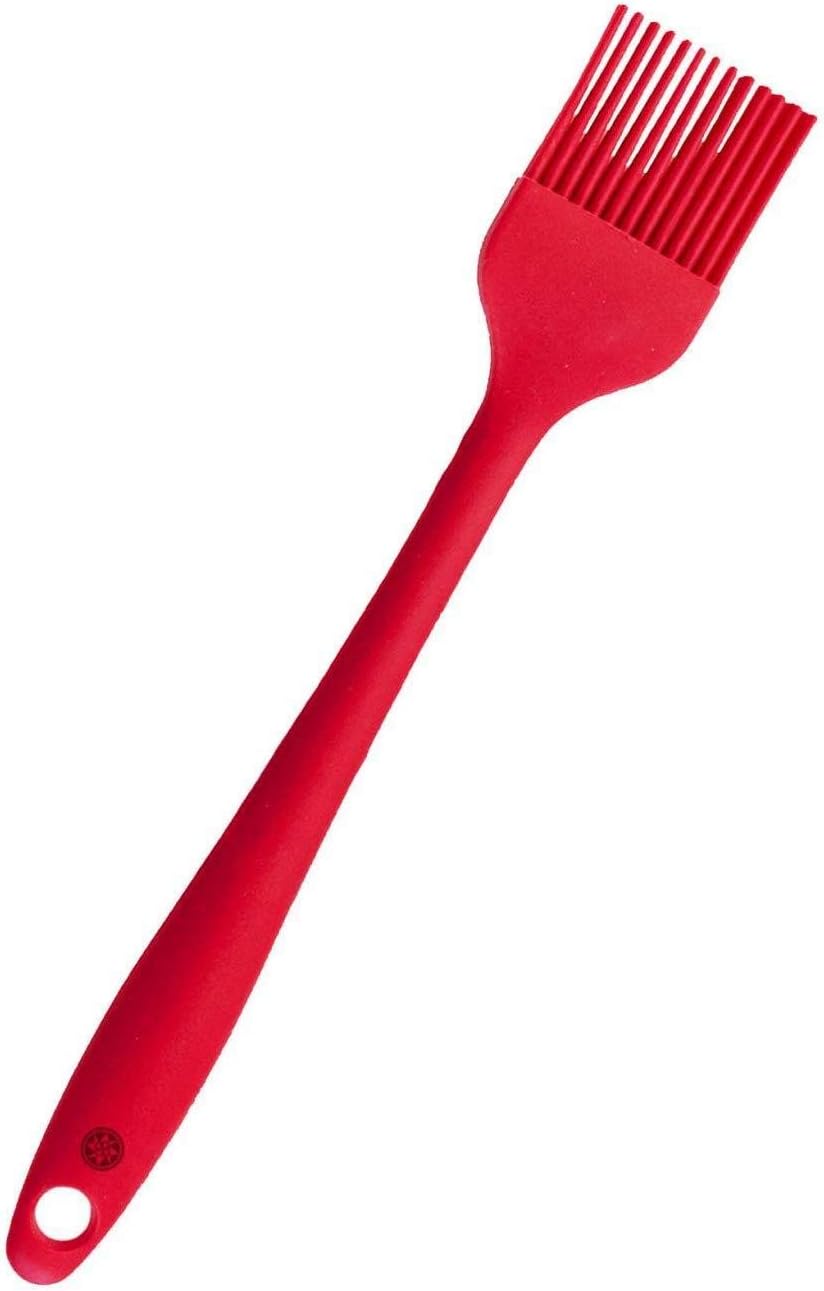 StarPack Basics Silicone Basting Brush - High Heat Resistant to 480°F, Hygienic One Piece Design, Pastry, Grill & BBQ Brush (Cherry Red): Home & Kitchen