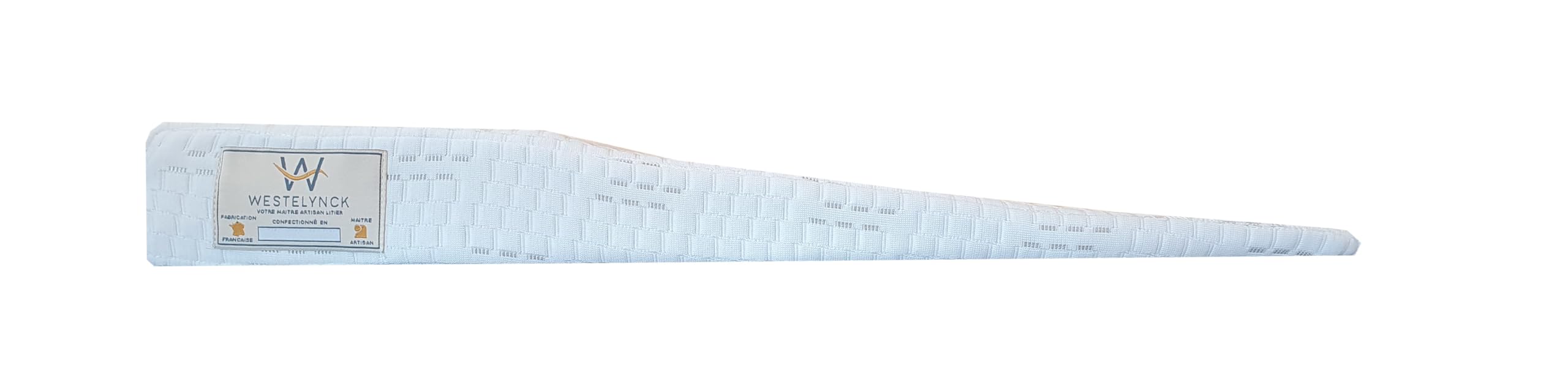 Rehausse Jambes de la Marque LITERIE WESTELYNCK fabriqué sur Mesure avec une Largeur de 140 cm, Mousse Ferme 25KG de densite, Housse Lavable à 40 degrés