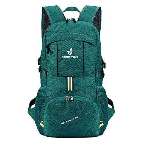 NEEKFOX Leichte Packable Reiserucksack Wanderrucksack, Tagesrucksack, 35L faltbare Camping Rucksack, Utra leicht Outdoor Sport Rucksack Cover
