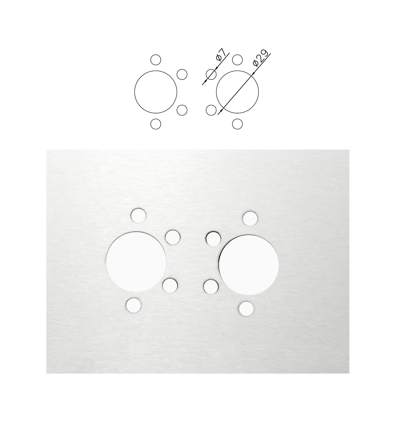 Standheizungs Montageplatte Edelstahl - Basis Halterung 125mm