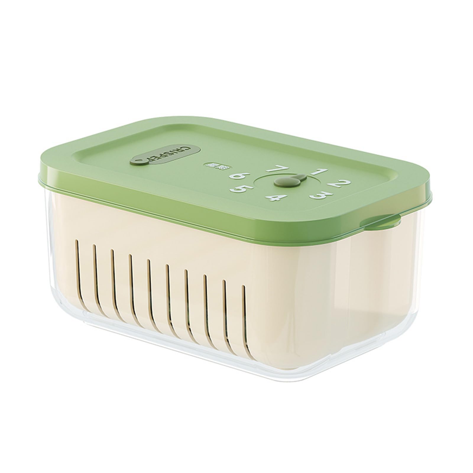 YROHGKPN Space Saving Kitchen Sealed Box Fridge Food Organiser with Drain Basket Storage Container for Fruits and Vegetables Fruit Vegetable Organiser