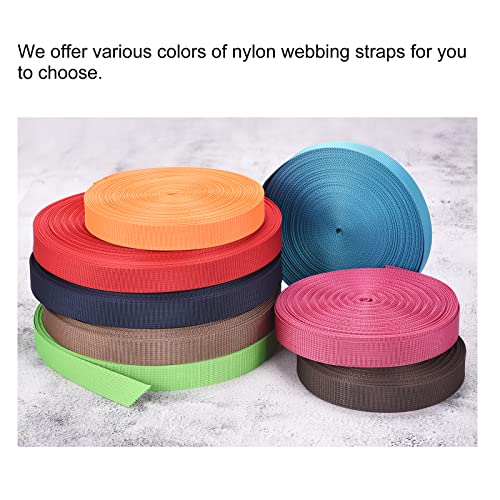 Image of Nylon Webbing Strap, 10 Metres, 1 inch /1.5 inch /2 inch Width, 0.7 mm Thickness (Bright Green, 1 inch)